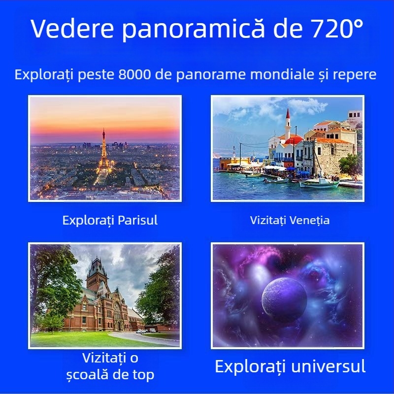 Ochelari VR cu montură pe cap 3D – Experiență panoramică imersivă în teatru – ecran de 32 inch – Dispozitiv purtabil inteligent