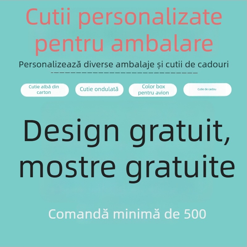 Cutie pliabilă din carton, 250gsm, imprimare: offset, embosare, UV, origine Shenzhen