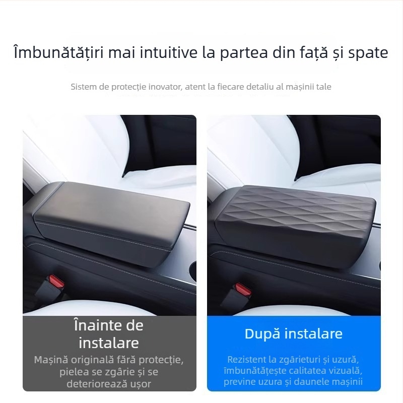 Acoperire a consolei centrale Tesla Model 3/Y – protecție TPE, prelucrare personalizată