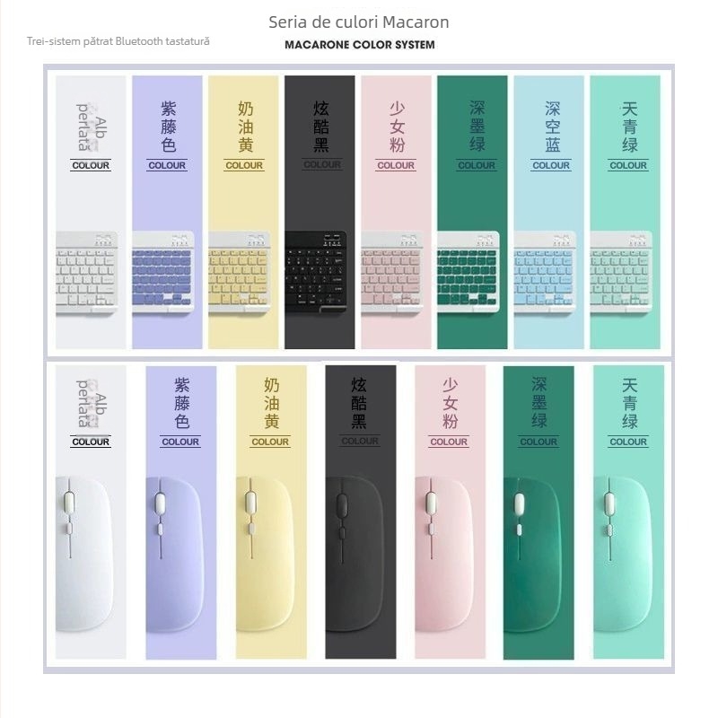 Tastatură wireless Bluetooth, reîncărcabilă, pentru iPad, tablete, Apple și telefoane Android