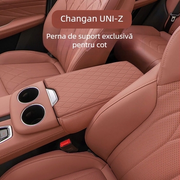 Pernă de braț din piele pentru Changan UNI-Z – upgrade al consolei centrale cu strat de bumbac și suport pentru cot, husă protecție anti-uzură