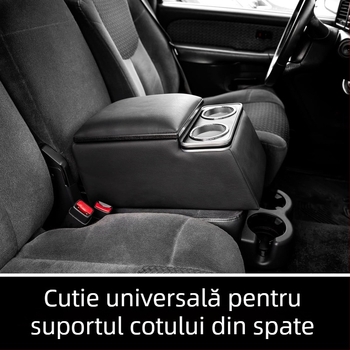 Casetă centrală pentru brațul scaunului din spate cu suport pentru pahar și pernă moale, din lemn, 4 kg, procesare personalizabilă, pentru scaunele din spate universale