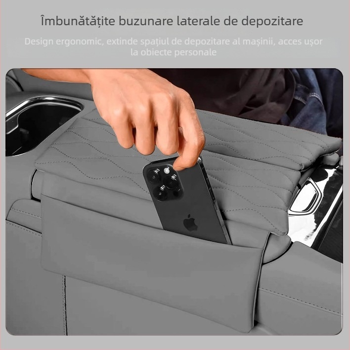 Acoperire din piele pentru cotiera centrală cu pernă de înălțare pentru LeapMotor C11, compatibilă cu 26 de variante, personalizabilă