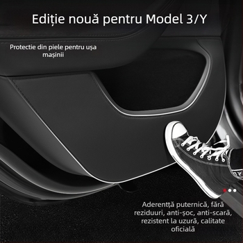 Panneau din piele pentru pragul ușii Tesla Model 3/Y - utilizare pe toate anotimpurile, umplutură din burete, Ben-Fuhe AL1021751576