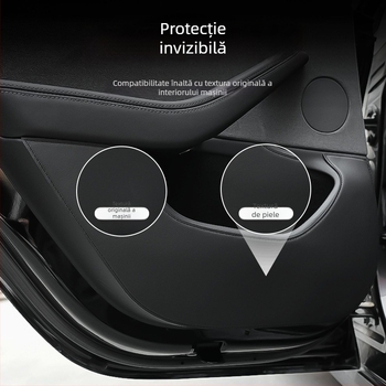 Panneau din piele pentru pragul ușii Tesla Model 3/Y - utilizare pe toate anotimpurile, umplutură din burete, Ben-Fuhe AL1021751576