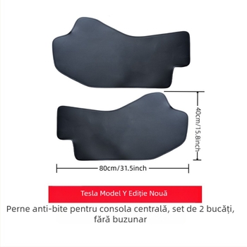Tyee protecție din piele all-season pentru consola centrală și protecții laterale Tesla Model Y 2025 – cu umplutură din burete, acoperire dedicată vehiculului
