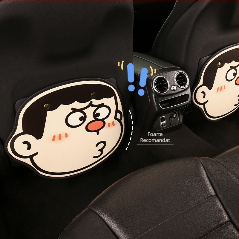 Protecție pentru spatele scaunului auto pentru copii - universală pentru toate anotimpurile, PU, umplutură burete, model desene animate