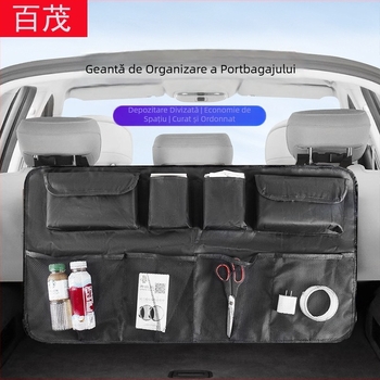 Geantă de depozitare pentru portbagaj auto – tip agățat, din Oxford, 28L, personalizabilă, cu mâner