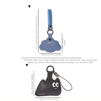 Breloc din piele, stil desen animat, expresii despre vreme