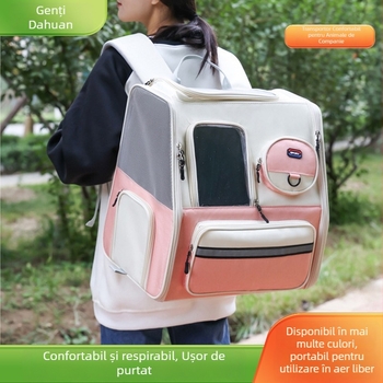 Rucsac multifuncțional pentru animale de companie pentru pisici, material Oxford, capacitate 6,5 kg