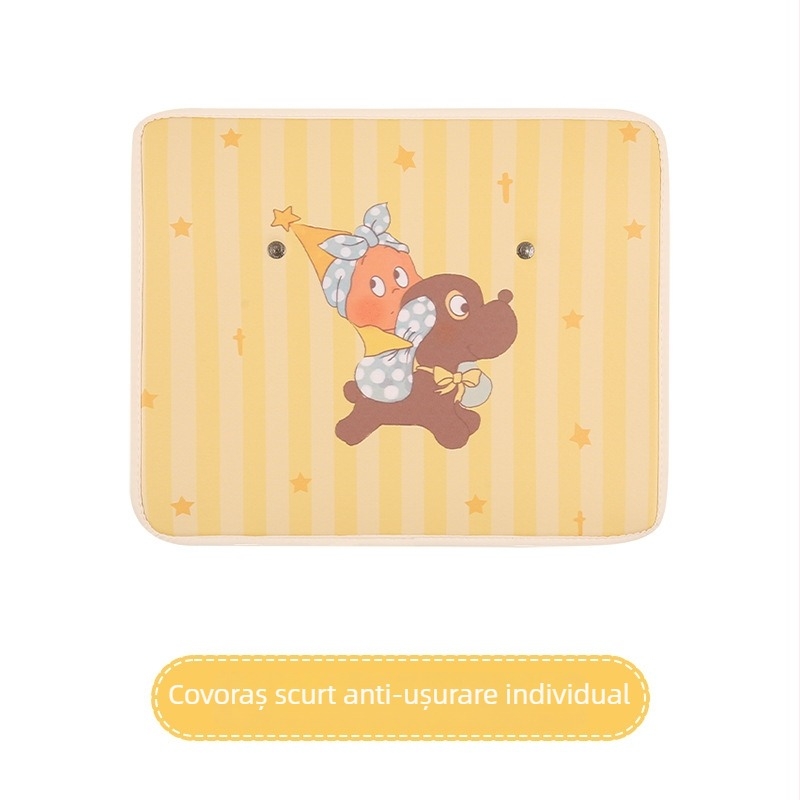 Pad de spate pentru scaunul auto cu design cartoon stea, potrivit pentru toate anotimpurile; Material PU; Umplere: burete; Stil universal