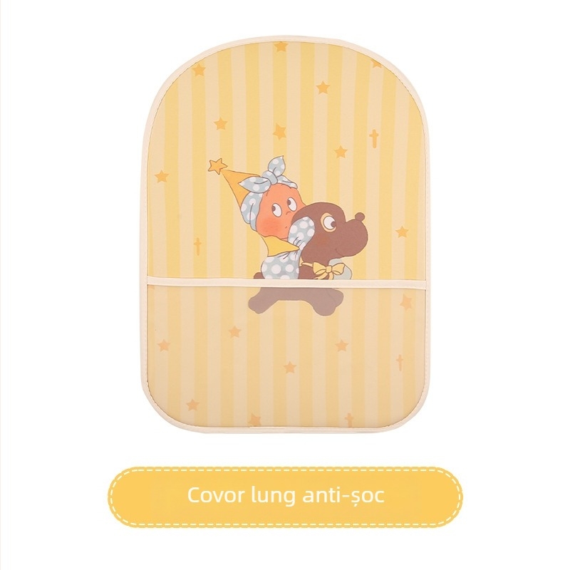 Pad de spate pentru scaunul auto cu design cartoon stea, potrivit pentru toate anotimpurile; Material PU; Umplere: burete; Stil universal