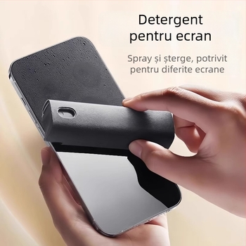 Accesorii pentru telefoane mobile – Curățător de ecran multifuncțional cu spray și ștergător, soluție de curățare integrată; Model 2366, Articol JJ518, Tip: Accesorii pentru telefoane mobile