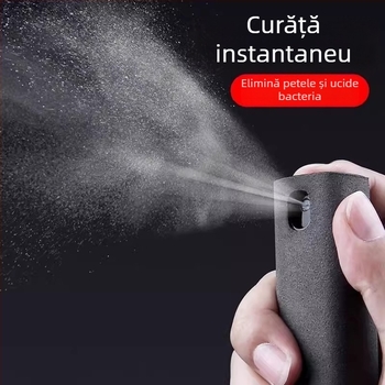 Accesorii pentru telefoane mobile – Curățător de ecran multifuncțional cu spray și ștergător, soluție de curățare integrată; Model 2366, Articol JJ518, Tip: Accesorii pentru telefoane mobile