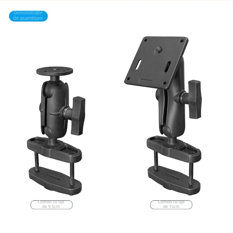 Bază de fixare pentru țeavă pătrată cu cap balon tip C, pentru stivare și utilaje grele; 400 g; sarcină statică până la 6 kg, dinamică până la 3 kg