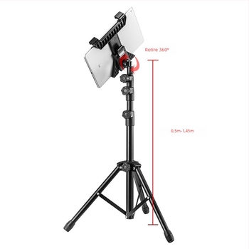 Suport pentru tabletă pe podea din aliaj cu mecanism de ridicare, compatibil cu iPad și iPhone