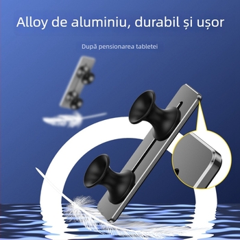 Grip pentru tabletă din aliaj de aluminiu cu suport, model B02, fără fir, 90×25×23 mm, 48,5 g