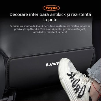 Protector pentru spatele scaunului auto, din piele naturală, impermeabil, rezistent la zgârieturi, potrivire universală
