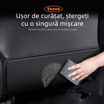 Protector pentru spatele scaunului auto, din piele naturală, impermeabil, rezistent la zgârieturi, potrivire universală