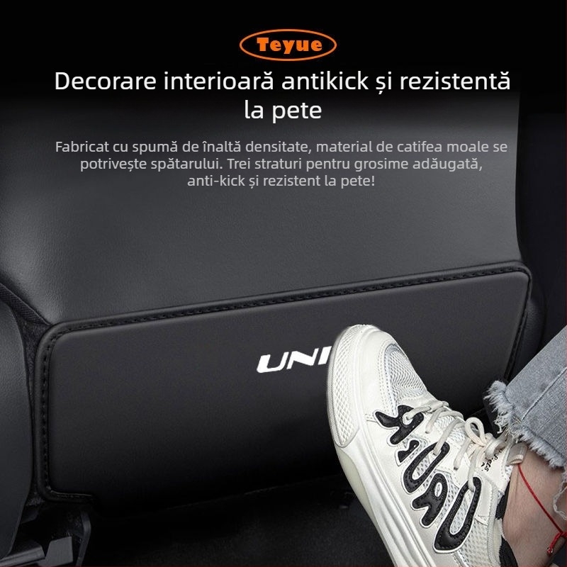 Protector pentru spatele scaunului auto, din piele naturală, impermeabil, rezistent la zgârieturi, potrivire universală