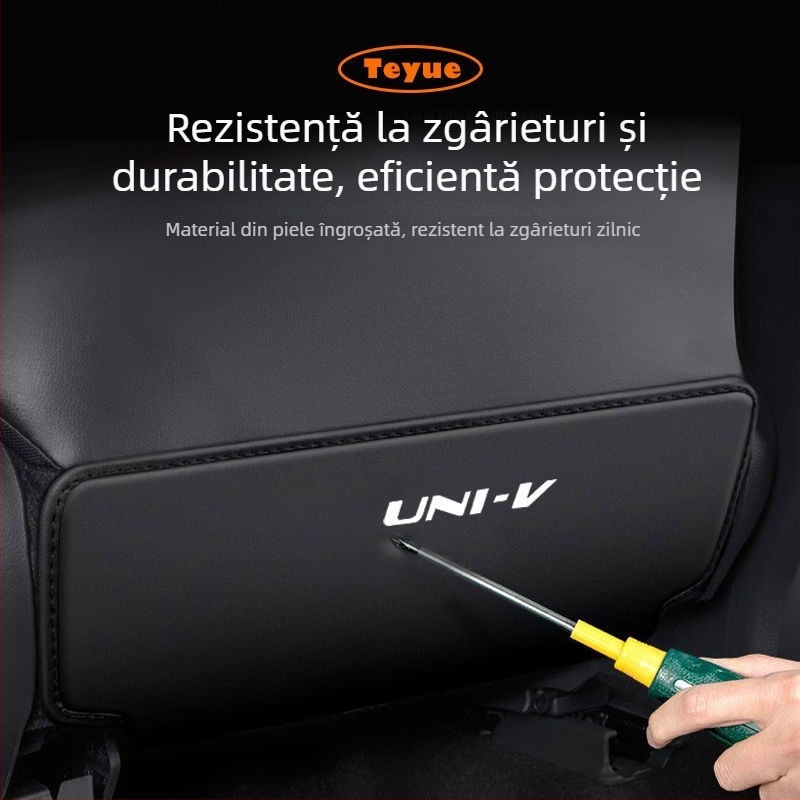Protector pentru spatele scaunului auto, din piele naturală, impermeabil, rezistent la zgârieturi, potrivire universală
