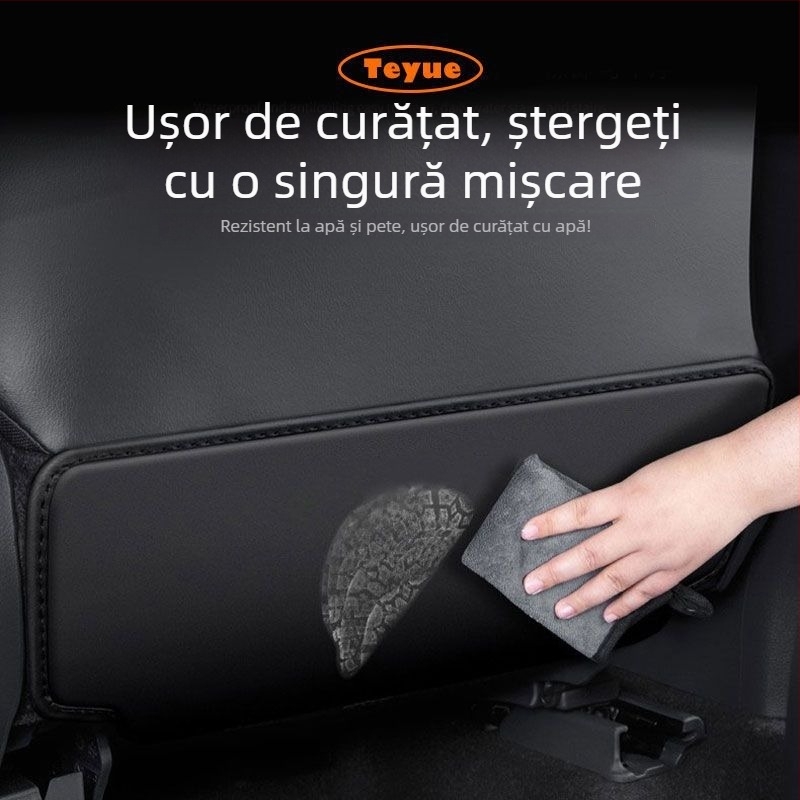 Protector pentru spatele scaunului auto, din piele naturală, impermeabil, rezistent la zgârieturi, potrivire universală
