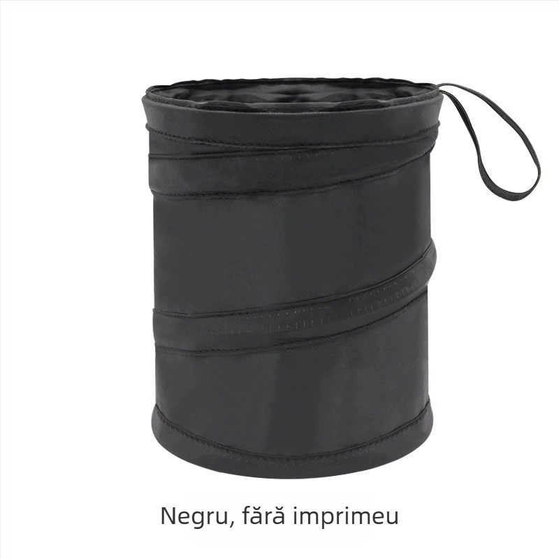 Coș pliabil de gunoi pentru mașină și organizator de depozitare, impermeabil, stofă Oxford, pentru montaj în mijlocul scaunului, cu mâner