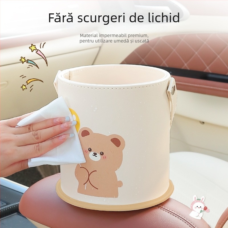 Cutie de depozitare agățată pe spatele scaunului auto — piele, impermeabilă, personalizabilă, cu mâner, imprimare logo disponibilă