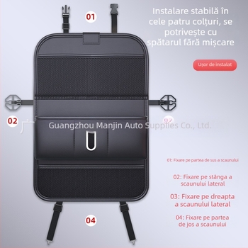 Geantă din piele pentru spătarul scaunului din față — impermeabilă, de agățat pentru depozitare