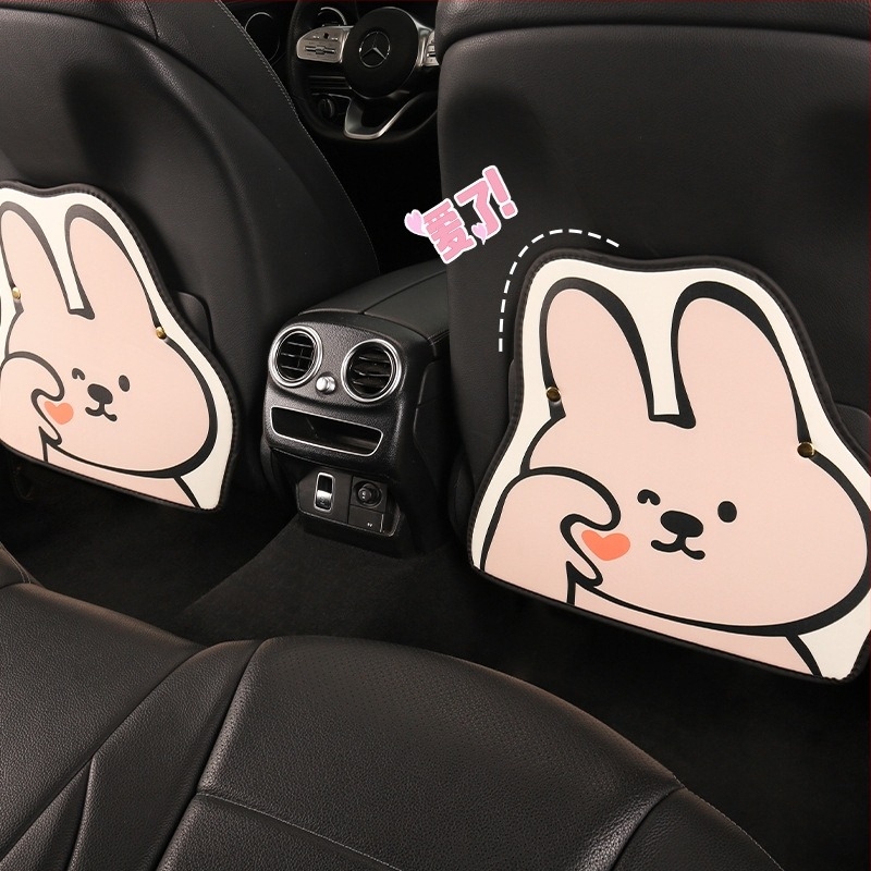 Protector universal pentru bancheta din spate a mașinii cu model desen animat — potrivit pentru toate anotimpurile, PU material, umplutură burete