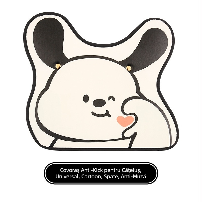 Protector universal pentru bancheta din spate a mașinii cu model desen animat — potrivit pentru toate anotimpurile, PU material, umplutură burete