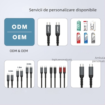 Cablu USB-C pentru date și încărcare USB 3.2 Gen 2 — până la 1000 MB/s, putere maximă 100 W, curent maxim 5 A, lungime 0.5–5 m