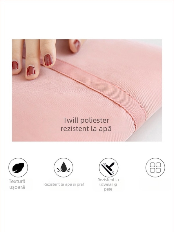 Geantă de mână A8280 – stil coreean, poliester, fermoar, buzunare interne pentru telefon, card ID și laptop, potrivită pentru notebook, tabletă și iPad