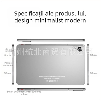 Tableta Android cu ecran complet, octa-core 1,66 GHz, SSD 64GB, 4G cu suport SIM și apeluri, camere duale