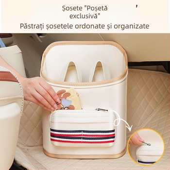 Cutie de depozitare din piele pentru spatele scaunului auto, capacitate 9600 ml, impermeabilă și personalizabilă, potrivire universală