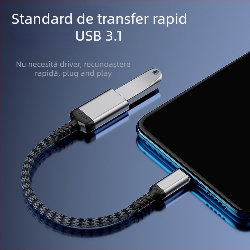 Cablu adaptor USB 3.0 OTG pentru telefoane mobile și tablete, utilizare auto