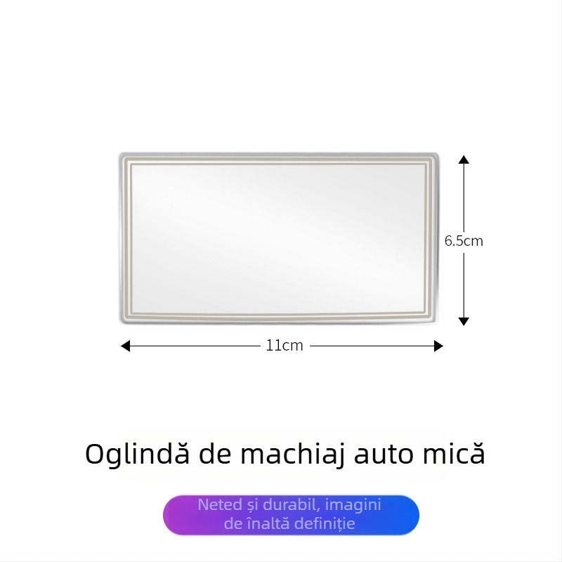 Oglindă cosmetică auto, oțel inoxidabil, montaj cu adeziv, Late Island, compatibil universal (Tip: oglindă cosmetică auto; Material: oțel inoxidabil; Montaj: adeziv; Brand: Late Island; Compatibilitate: universal)