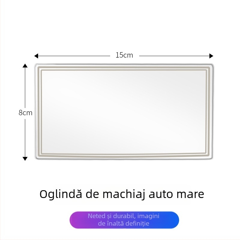 Oglindă cosmetică auto, oțel inoxidabil, montaj cu adeziv, Late Island, compatibil universal (Tip: oglindă cosmetică auto; Material: oțel inoxidabil; Montaj: adeziv; Brand: Late Island; Compatibilitate: universal)