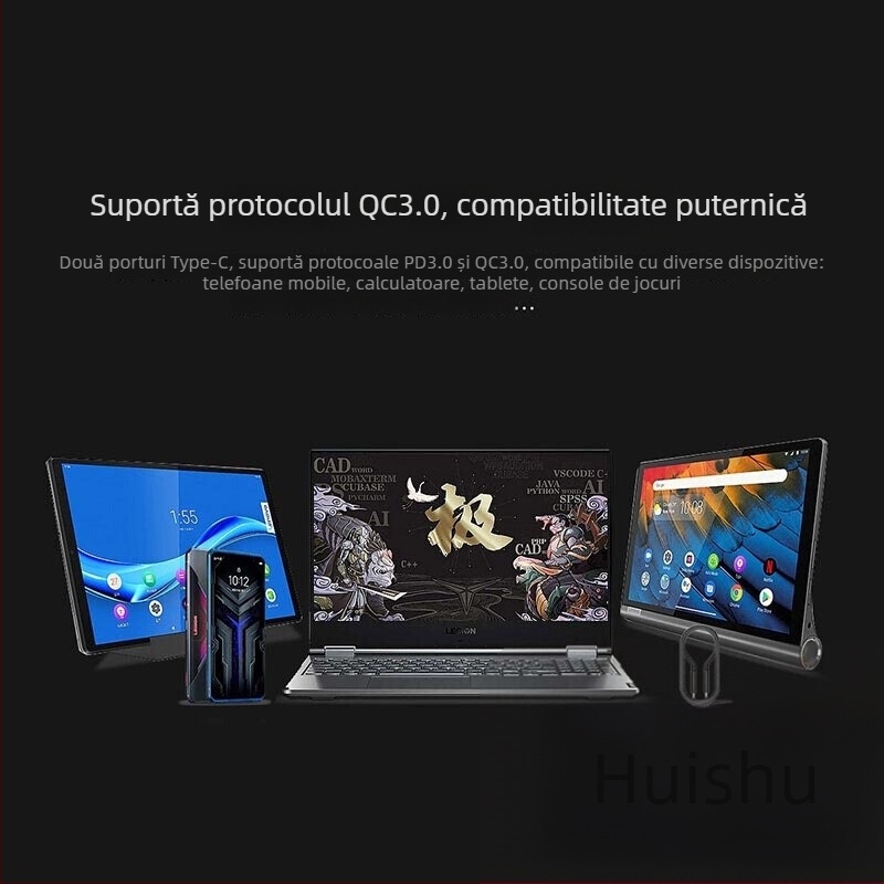 Cablu USB-C pentru încărcare rapidă pentru Lenovo Legion 2 Pro, Z6 Pro, Y90 și Y700 — 1–2 m, conector unic, 100 W, TPE