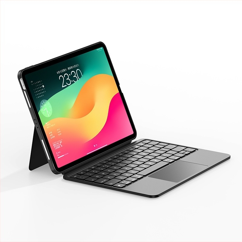 Husă cu tastatură pentru iPad cu Bluetooth – JUQITECH JUQI-135MK, compatibilă cu iPad Pro 11, 12.9, iPad Air 4/5/10 generații, design ergonomic