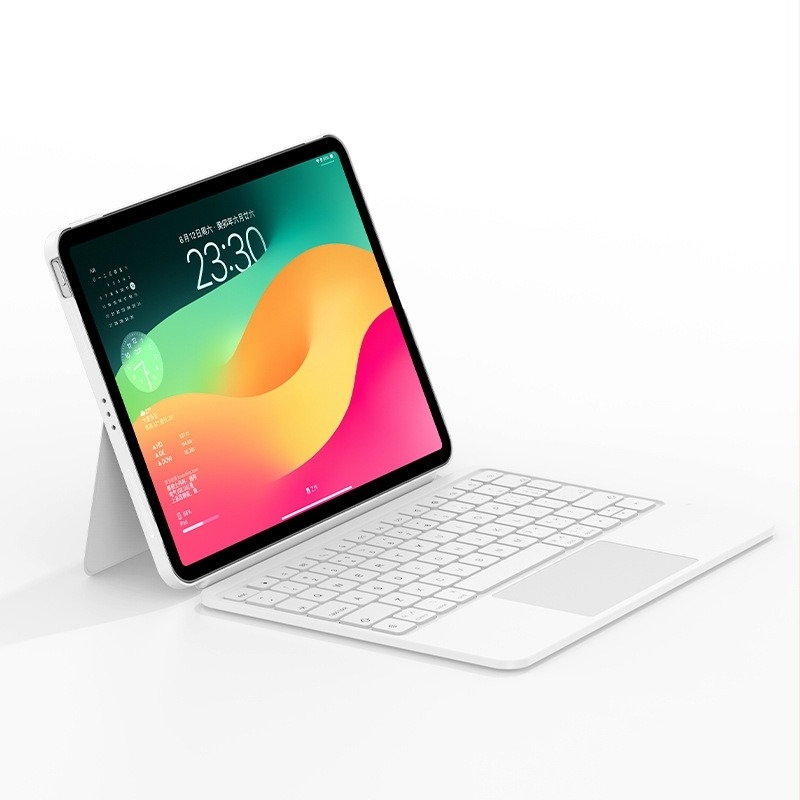 Husă cu tastatură pentru iPad cu Bluetooth – JUQITECH JUQI-135MK, compatibilă cu iPad Pro 11, 12.9, iPad Air 4/5/10 generații, design ergonomic