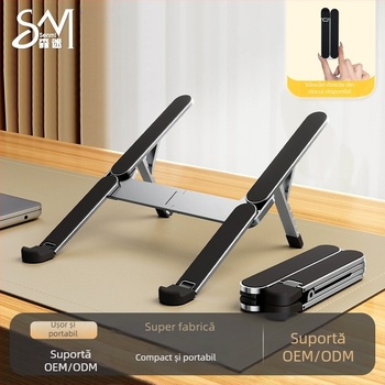 DL05 Suport pentru laptop din aliaj de aluminiu — pliabil, răcire suspendată, creștere în înălțime, pentru laptop și tabletă