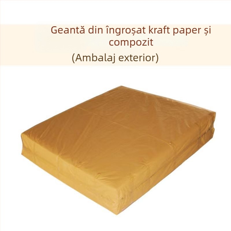 Sac pentru mutarea saltelei, cu fermoar, formă cub, din hârtie Kraft, protecție împotriva prafului