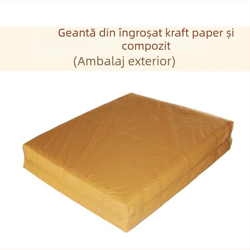 Sac pentru mutarea saltelei, cu fermoar, formă cub, din hârtie Kraft, protecție împotriva prafului