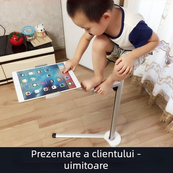 UP-6S Suport de tabletă pe podea, pentru lângă pat, compatibil cu iPad/iPhone/iPod touch, greutate 2,3 kg