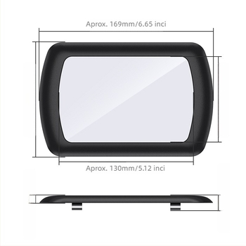 Oglindă cosmetică auto SD-2403, ABS și sticlă, montaj cu clic, aplicație universală, greutate 73 g