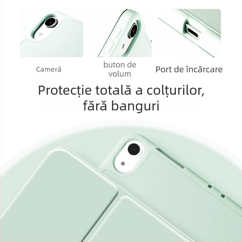 Husă de protecție pentru iPad - piele sintetică, anti-cădere, funcție de somn, pentru Apple iPad