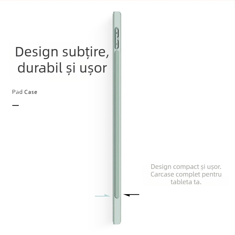 Husă de protecție pentru iPad - piele sintetică, anti-cădere, funcție de somn, pentru Apple iPad
