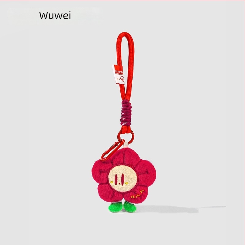 Figurina din pluș, breloc pentru genți, model cu flori, design original, pandantiv pentru chei, procesare semi-manuală, primăvara 2025