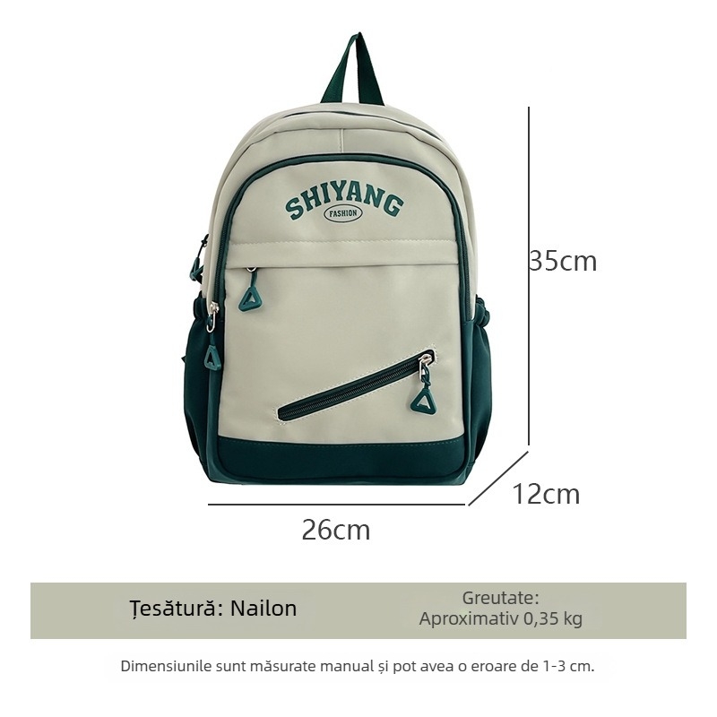 Rucsac pentru școală din nylon, unisex, cu curele cu aer, capacitate sub 20 L